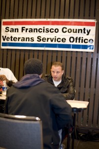 Veteran receiving benefit's counseling at PHC Event